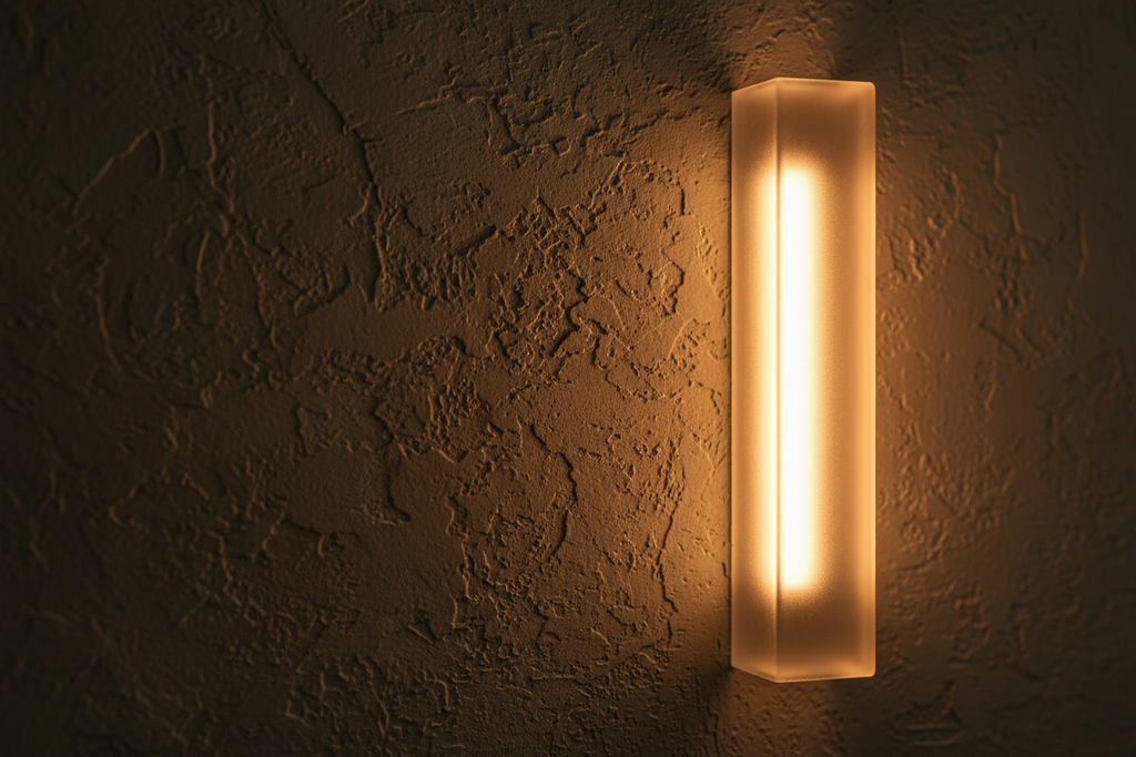 Sculptural Floor Lamp — Plaster Finish