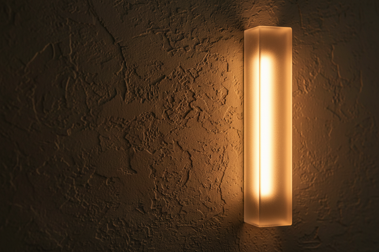 Sculptural Floor Lamp — Plaster Finish