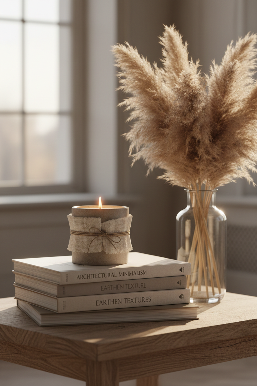 Linen-Wrapped Scented Candle